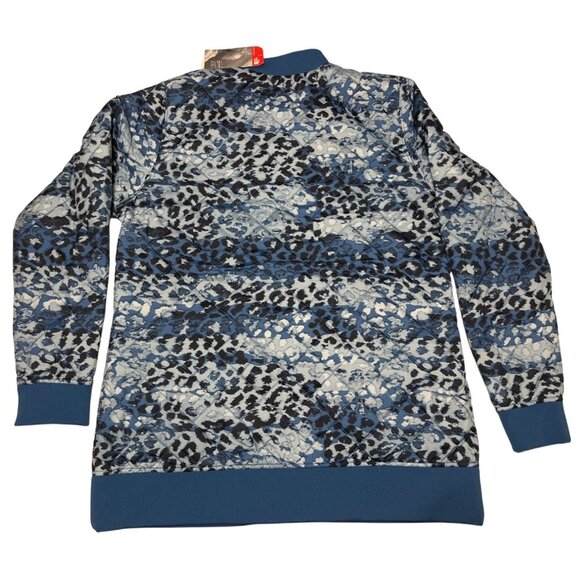 NWT The North Face Womens Anna Jacket Dish Blue Leopard Print XL Winter Skiing - Picture 2 of 8